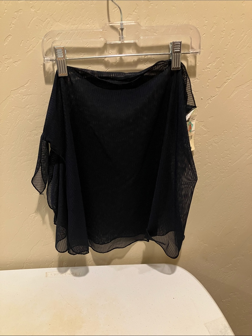 NWT J C Penney NavyA-Line Mesh Overlay Swimwear  Skirt One Size